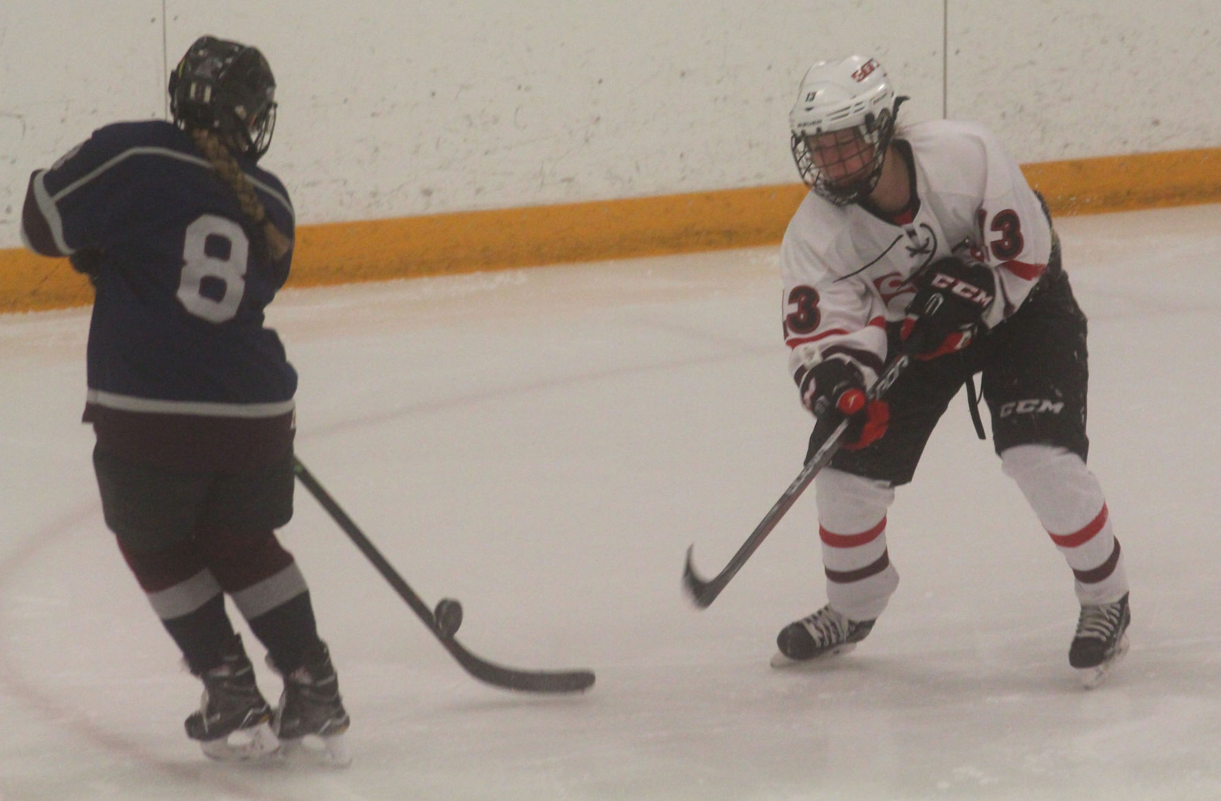 Chi-Hi/Menomonie girls hockey vs Appleton United at Eau Claire 12-28-17